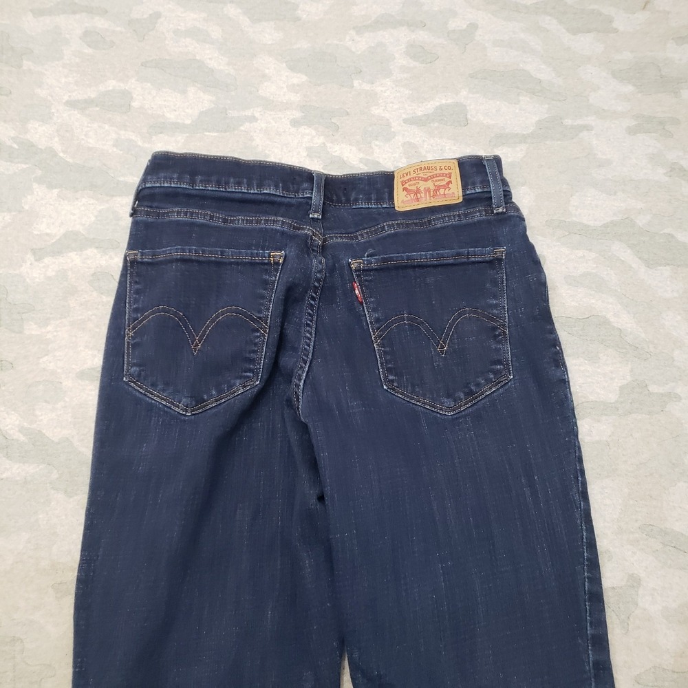 Levi's Jeans Womens 27 Blue Classic Bootcut Denim Medium Wash Stretch - Picture 11 of 12